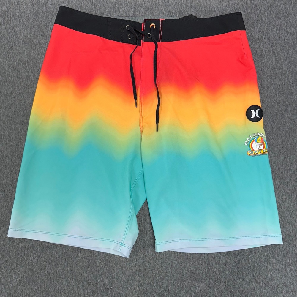Hurley Phantom Board Shorts Matsumotos Shave‎ Ice Swim Trunks Size 30 Black,Red